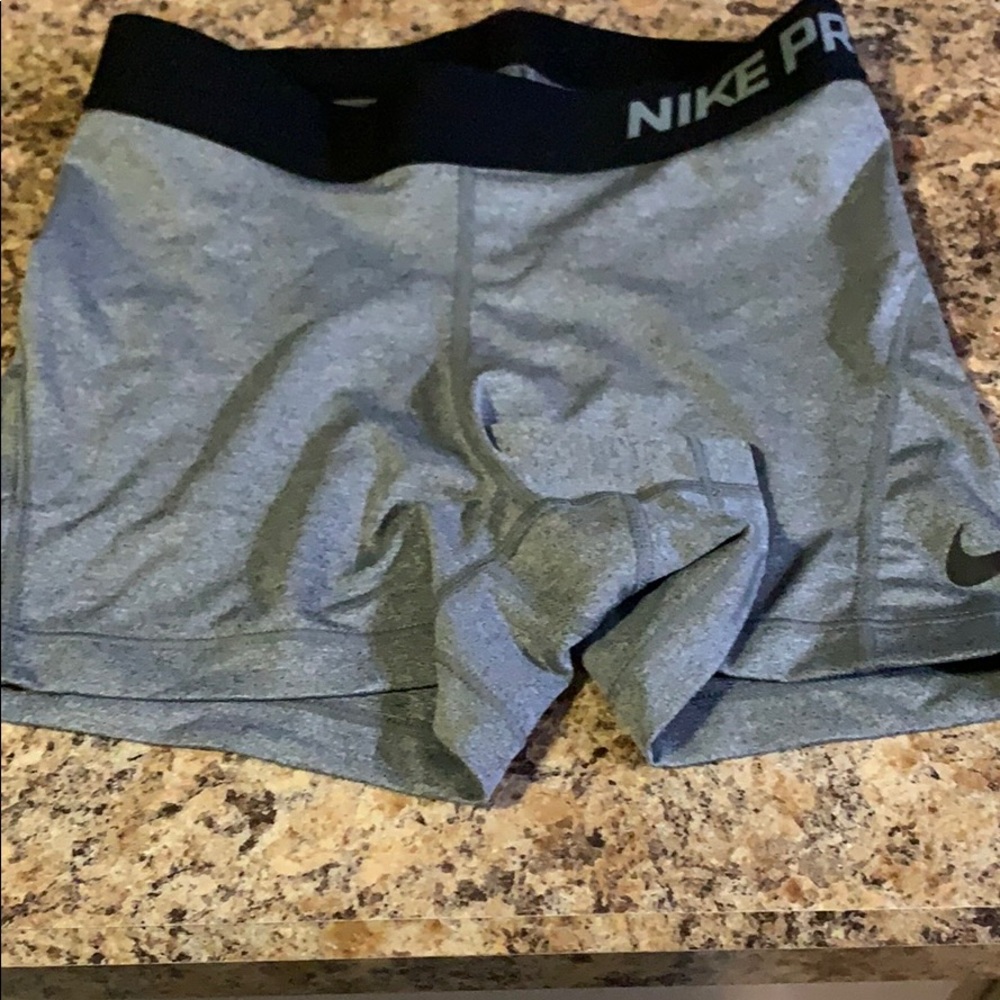 Nike Pro Gray spandex shorts